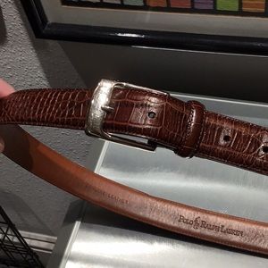 Men’s brown embossed like alligator belt